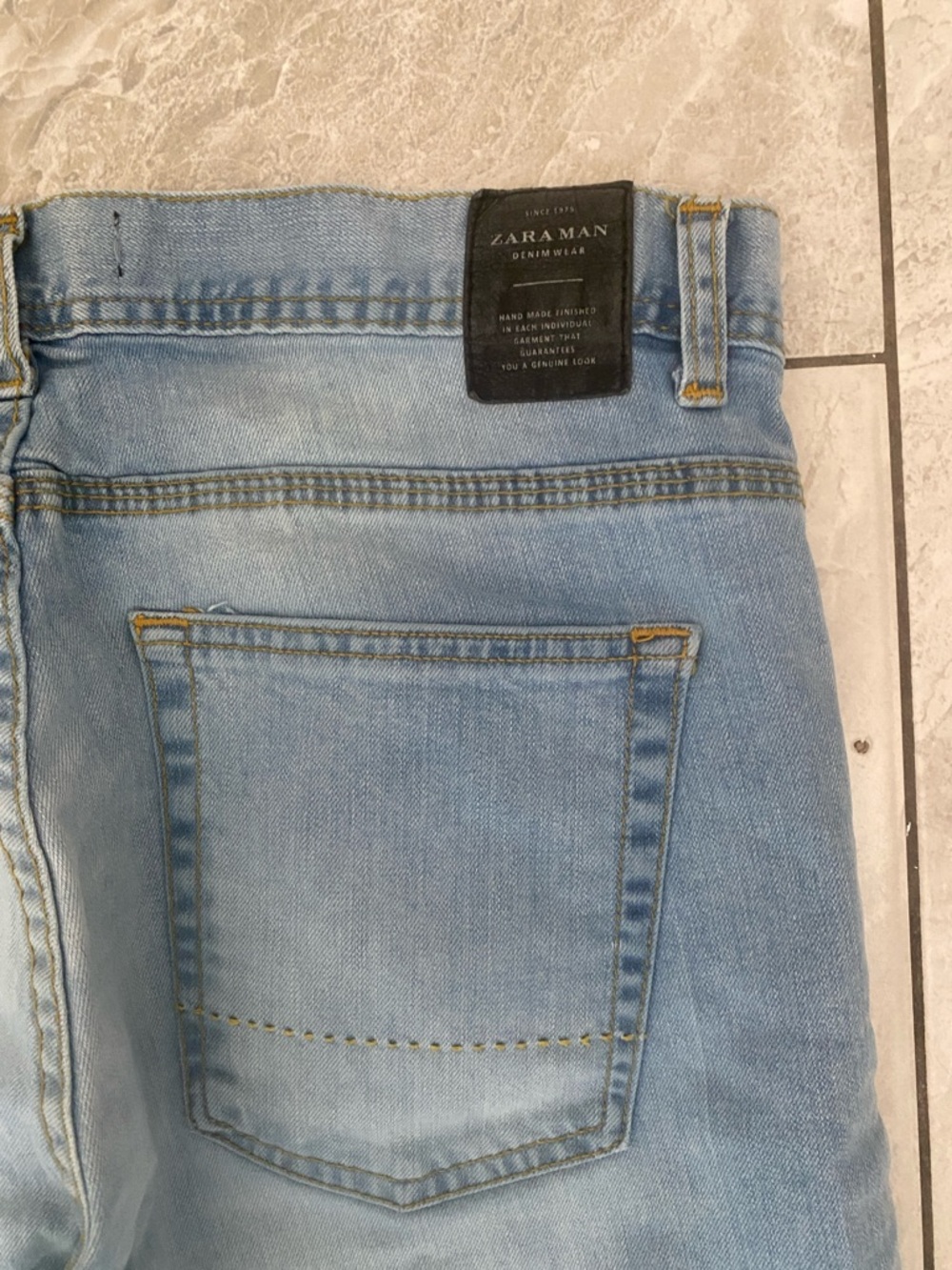 ZARA MAN Mens Light Wash Denim Slim Fit Jeans | 32 - Picture 11 of 13